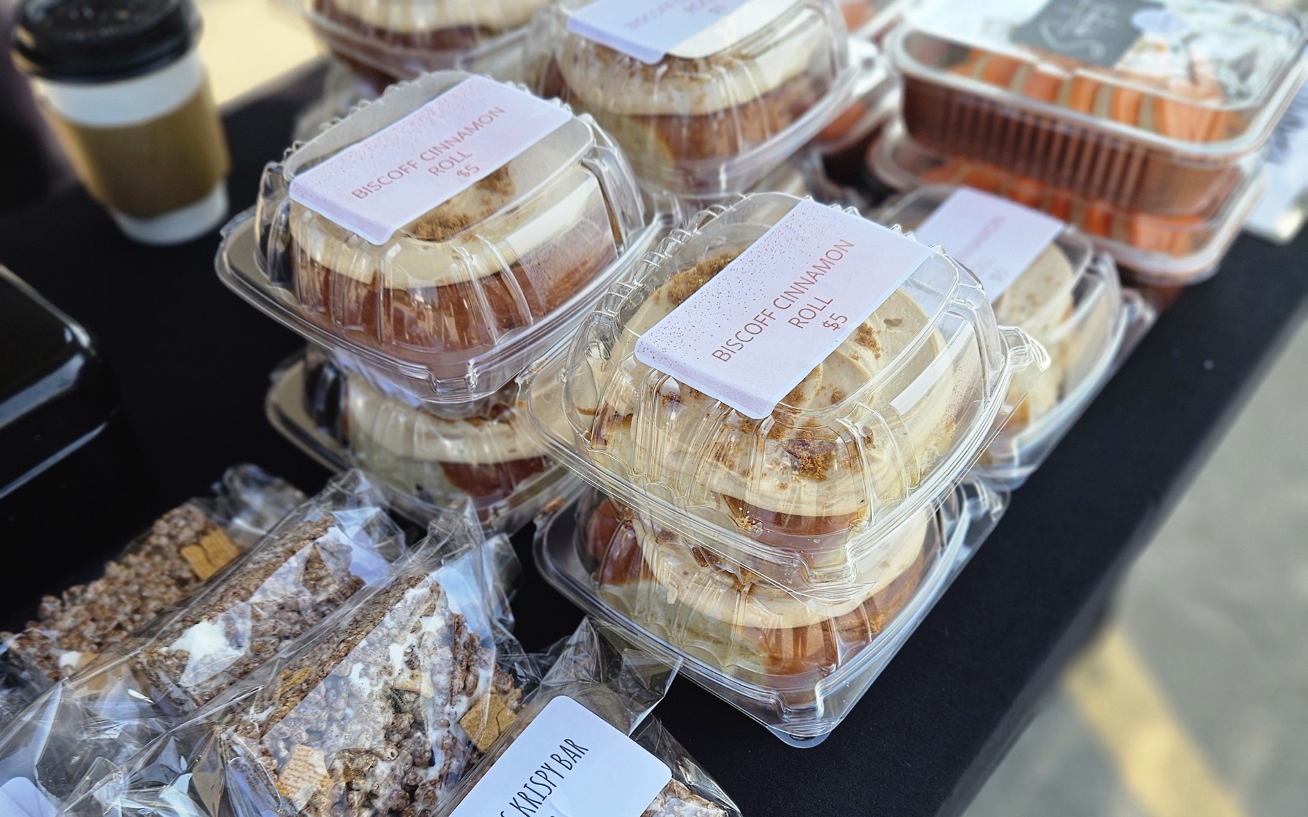 Baked goods from a local vendor at Small Town Saturdays in Unadilla, Nebraska